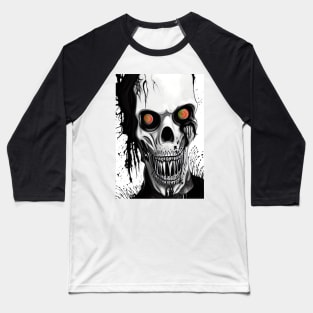 CRAZY RED AND GREEN EYED HALLOWEEN ZOMBIE Baseball T-Shirt